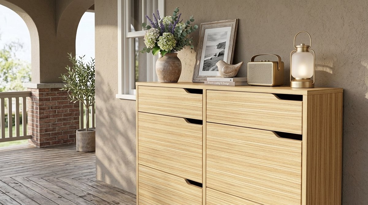 Schoenenkast smal met 4 kleppen en 2 lades – House&Garden houten schoenenkast 100 cm MDF –