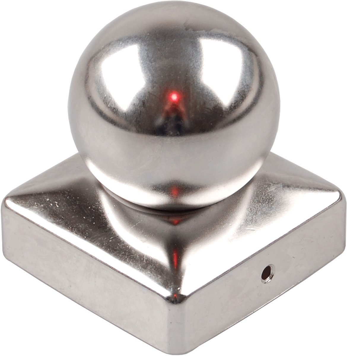 TRUTZHOLM - Paalkap Roestvrij Staal - 71 mm - Kogel - Afdekkap voor Palen 7x7 cm - RVS Hekwerk Bescherming