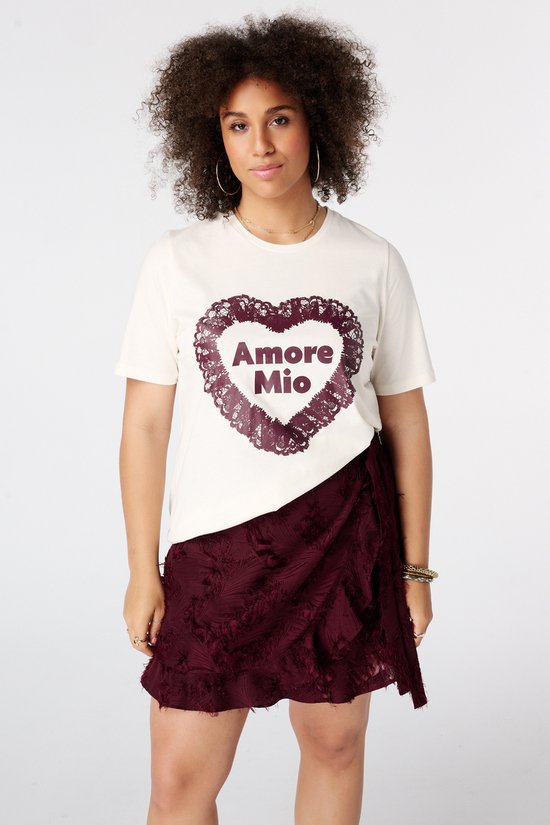 MS Mode T-shirt T-shirt met kanten artwork
