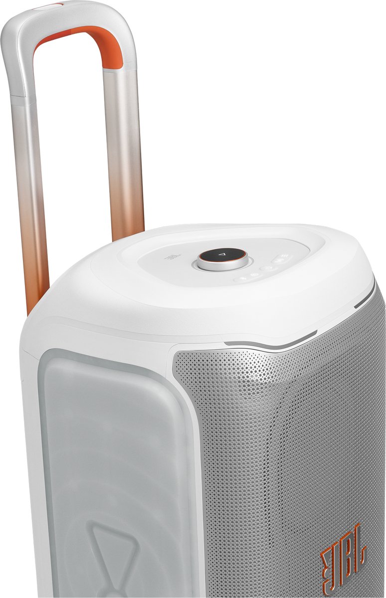 JBL PartyBox 330 - NIEUW - Draadloze Bluetooth Party Speaker – Op Wielen – Uitschuifbare Handgreep - Spatwaterdicht - LED verlichting - 18 uur - Wit thumbnail 5
