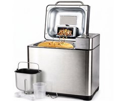 Skoov Bakemaster Broodbakmachine - Met Glutenvrij programma - 19 programma's - 3 bruiningsniveau's - Warmhoudfunctie - Tot 1000 gram - Broodmachine met Timer - 650W - RVS