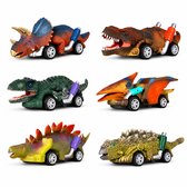Dinosaurus auto speelgoed jongens 6st - Jurassic Speelgoed autos jongens speelfiguren - Peuter speelgoed 1 jaar Kleuter speelgoed 2 jaar - Dino speelgoed auto Dinosaurus speelgoed 3 jaar kinderen - Jongens speelgoed 4 jaar - Meisjes speelgoed 5 jaar