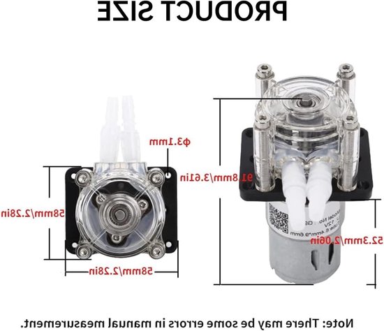 Peristaltische vloeistofpomp voor aquarium en laboratorium, 500 ml/min hoge doorstroming, 12V kwaliteitspomp — afbeelding 2