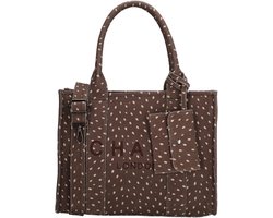 Charm London Bond Avenue Shopper - Nylon Shopper - Print - Schoudertas - Verstelbare Schouderband - Dames Tas - Tote Bag - Dames Tas - Hert