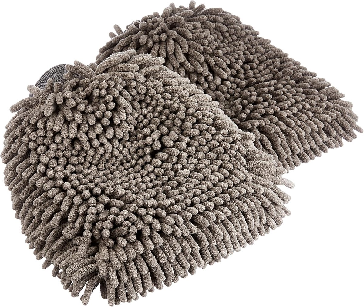 Washandschoen - Microvezel autoreinigingshanden (2-stuks), Grijs, 30x20 cm