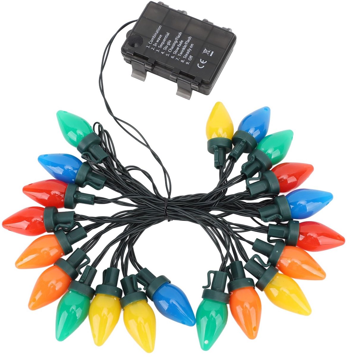 SOUQONE- Aardbeienverlichting - 20 LED Lampen - 16,4 ft Lengte - Onbreekbare Schaal - Veiligheidsontwerp - Geschikt voor Buiten - Sfeerverlichting