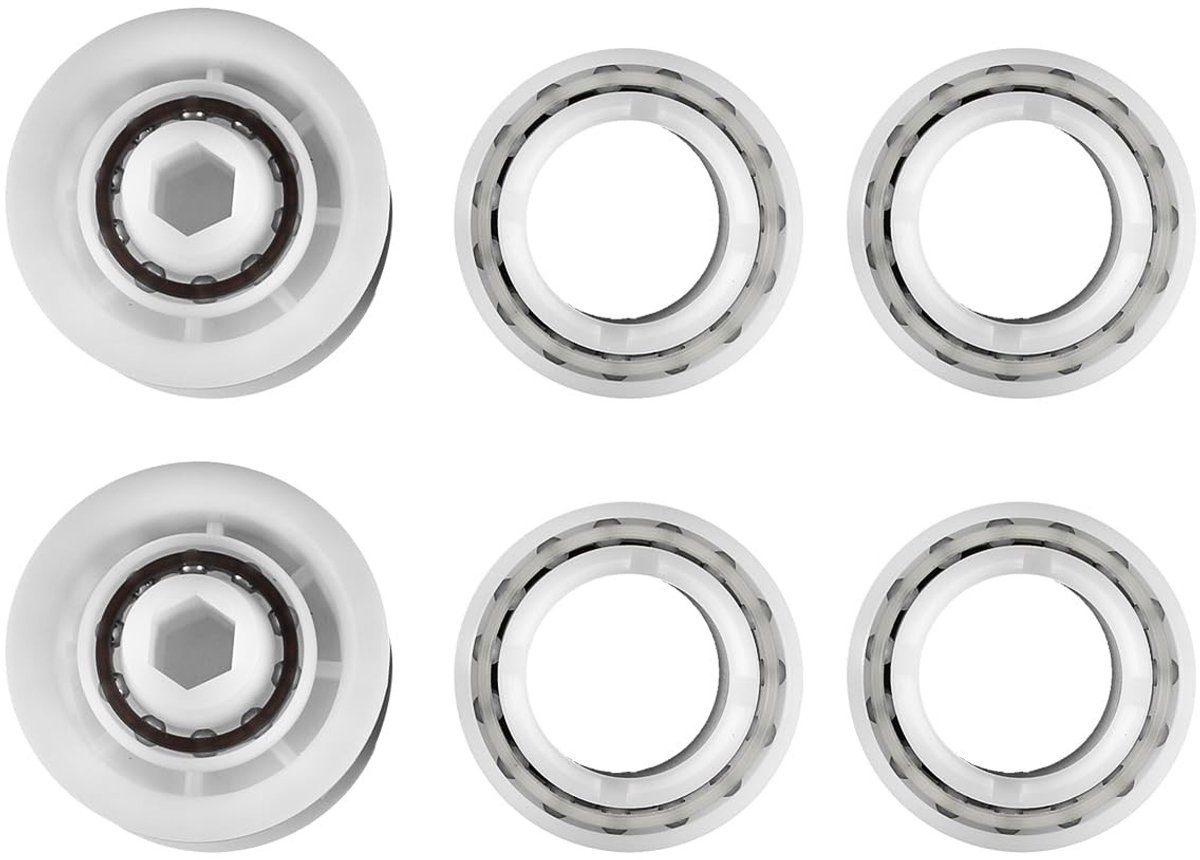 JHUBERS- Zwembadreiniger vervangende onderdelen - 4-delige wielenset - 2 katrollen - ABS materiaal - 360° verstelbaar - lange levensduur - Zwembadaccessoires