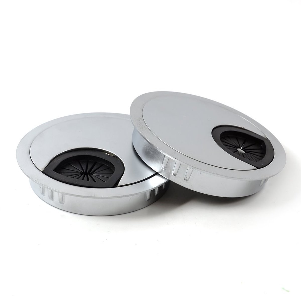 JHUBERS- Kabeldoorvoer 60mm - Kabeldoorvoer - Zamak - Geschikt voor bureau - Set van 2 - Kabelinvoer met diameter 60 mm - Kabeldoorvoerpunt