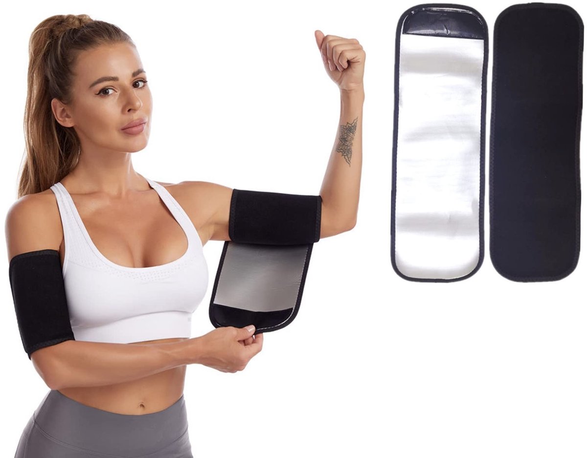 JHUBERS- Sauna-armbanden 2 stuks - Verstelbare Armriem - Zweetarmbanden - Elastische Compressie - Afslankmaker - Voor Dames/Heren - Zweetbanden