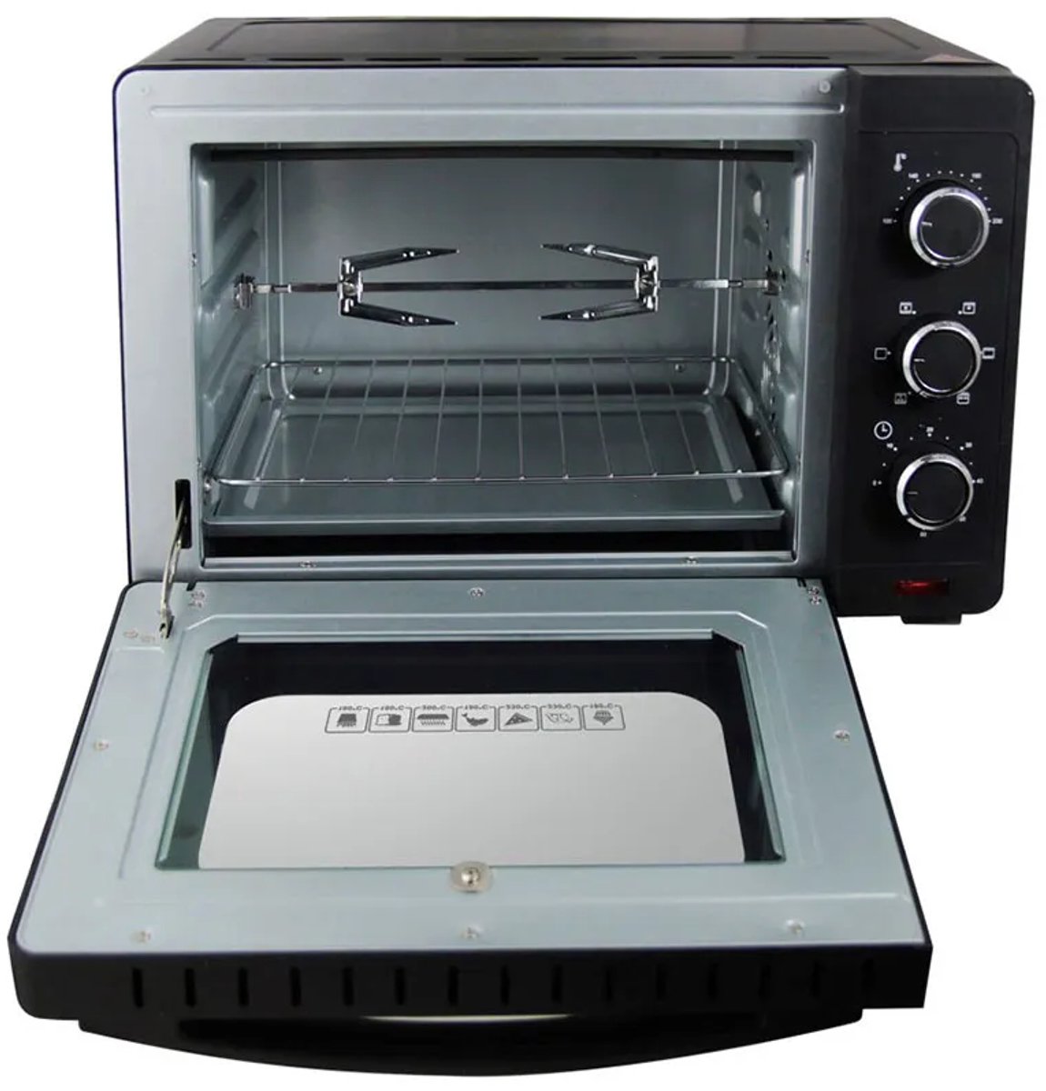 Esperanza Napoli EKO006N Mini Oven - 25 Liter - 1600W - Met Hetelucht (Convectie) - Instelbaar tot 250°C - Zwart – foto 7