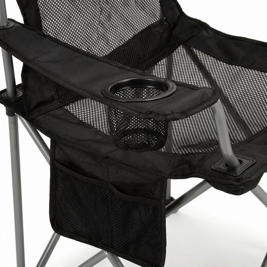 Yar Campingstoel Inklapbaar met Voetensteun - Relaxstoel met Hoofdkussen, Bekerhouder, Zijvak & Opbergtas - Visstoel / Strandstoel - Zwar van YAR — afbeelding 4