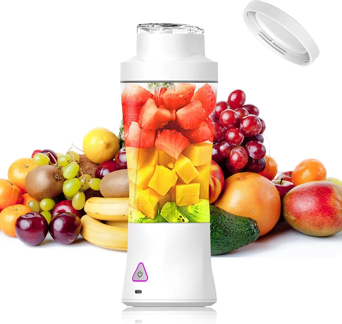 Smoothie Maker - Portable Mixer - Gezonde Drankjes Maken - Krachtige Motor - 700 ml - Wit
