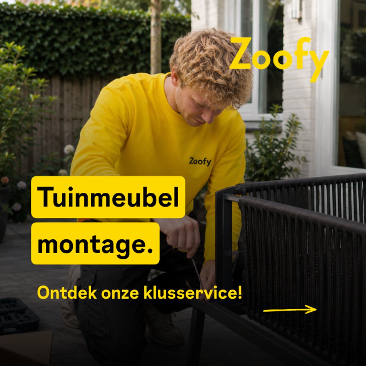 Tuinmeubelmontage - Door Zoofy in samenwerking met Bol - Installatie-afspraak gepland binnen 1 werkdag