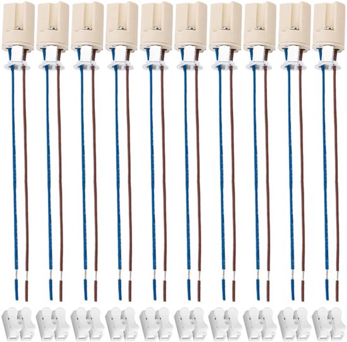 Allecto - Keramische Lampvoet Houder - Bi-Pin Fitting voor Led en