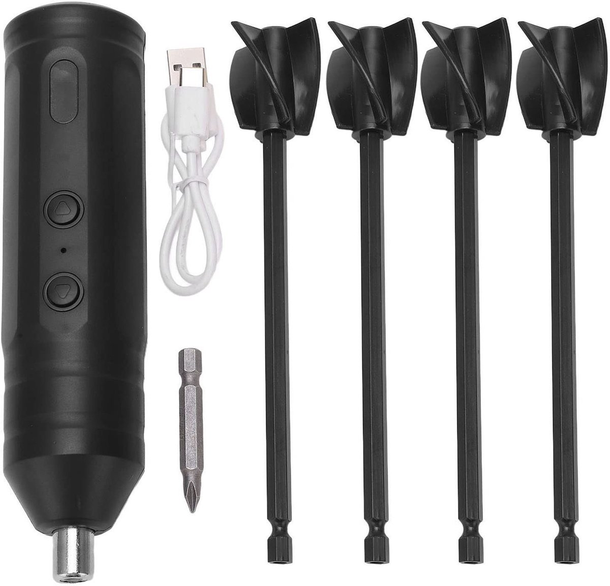 Dailygoods- Epoxyhars Mixer - Handheld Mixer - Krachtige Motor 220 RPM - Herbruikbare Peddel - Draagbaar - Efficiënt Mengen - Handmixer