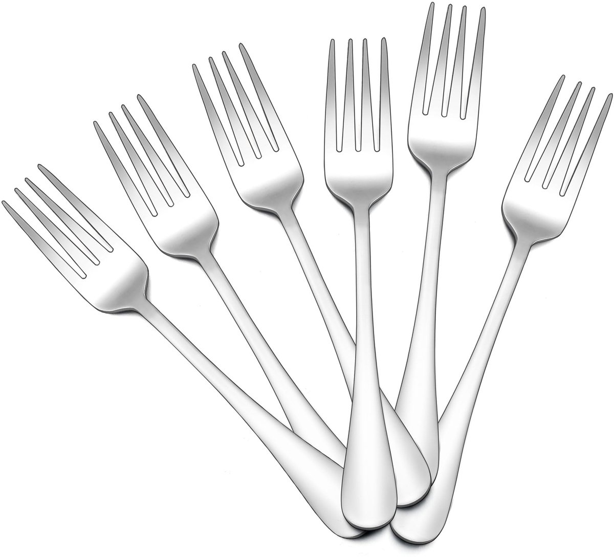 Dailygoods- Vorken 20,5 cm - Tafelvorken - Eetvorkset - Roestvrij Staal - Vaatwasmachinebestendig - Gladde Randen - Eetgerei