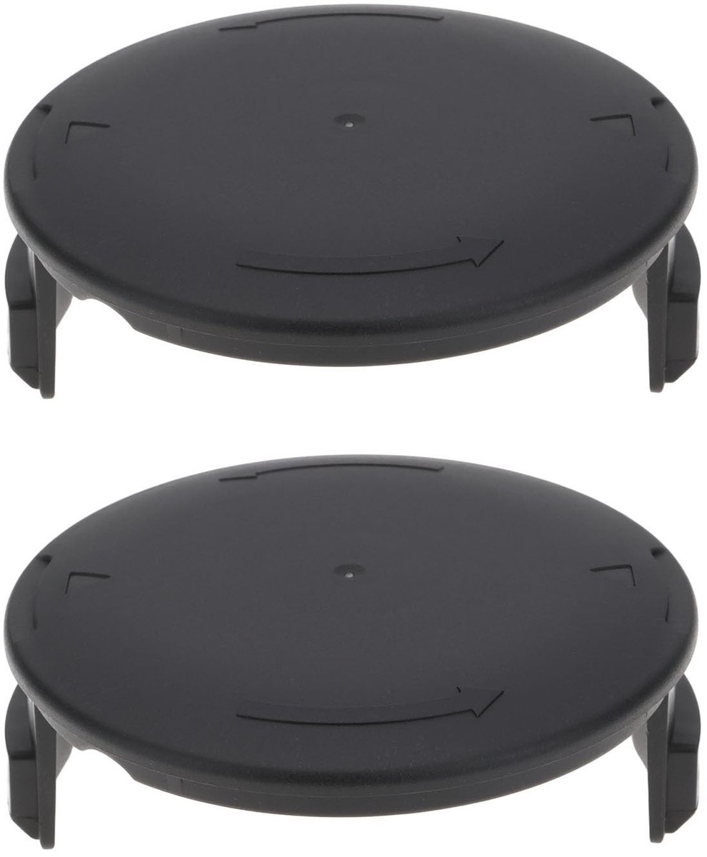 Dailygoods- Grasmaaier Spoel Dop 86x34mm - 2x Spoel Cap - Kunststof - Zwart - Slijtvast - Bescherming Lijnspoel - Spoeldop