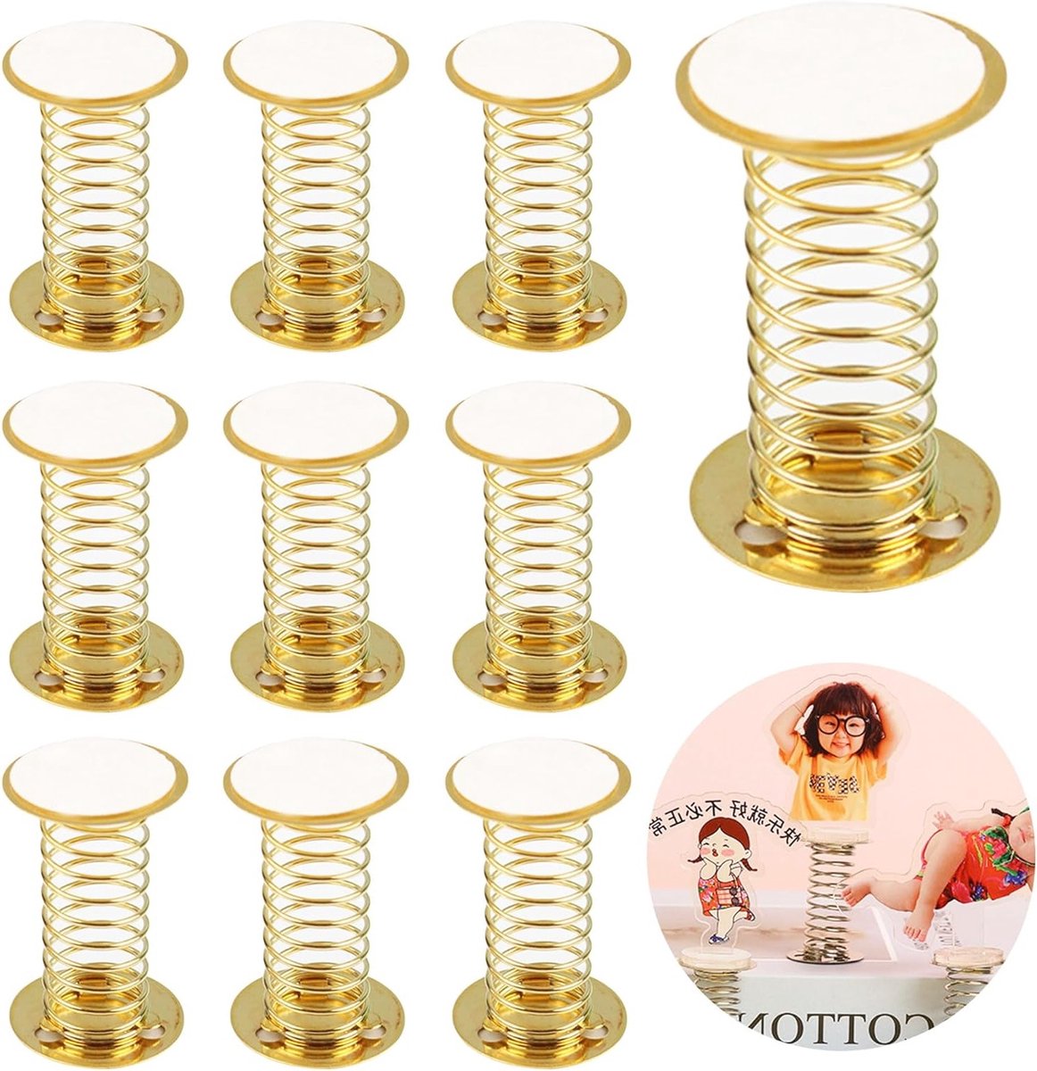 10 Stuks Schudkop Veerstand voor Wobble Head Poppen - Decoratieve Accessoires voor Dashboard en Huisstijl