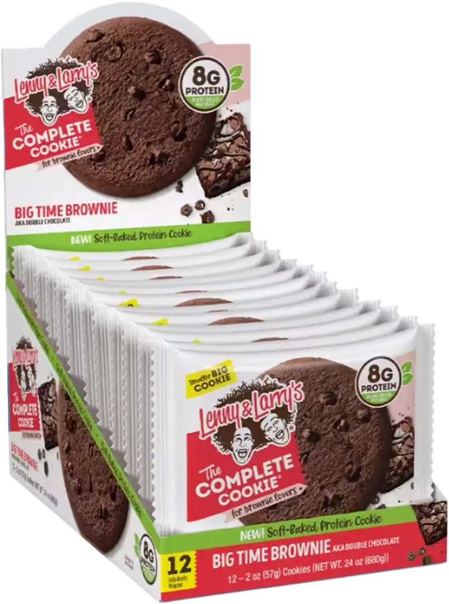 Lenny & Larry's The Complete Cookie (12x57g) Big Time Brownie - Functionele voeding - Eiwit Snacks