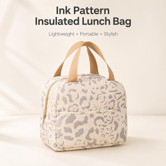 Ulisem - Lunchtas voor Dames en Heren - Mini Koeltas 6L - Lichtgewicht en Vouwbaar - Beige van Ulisem — afbeelding 5