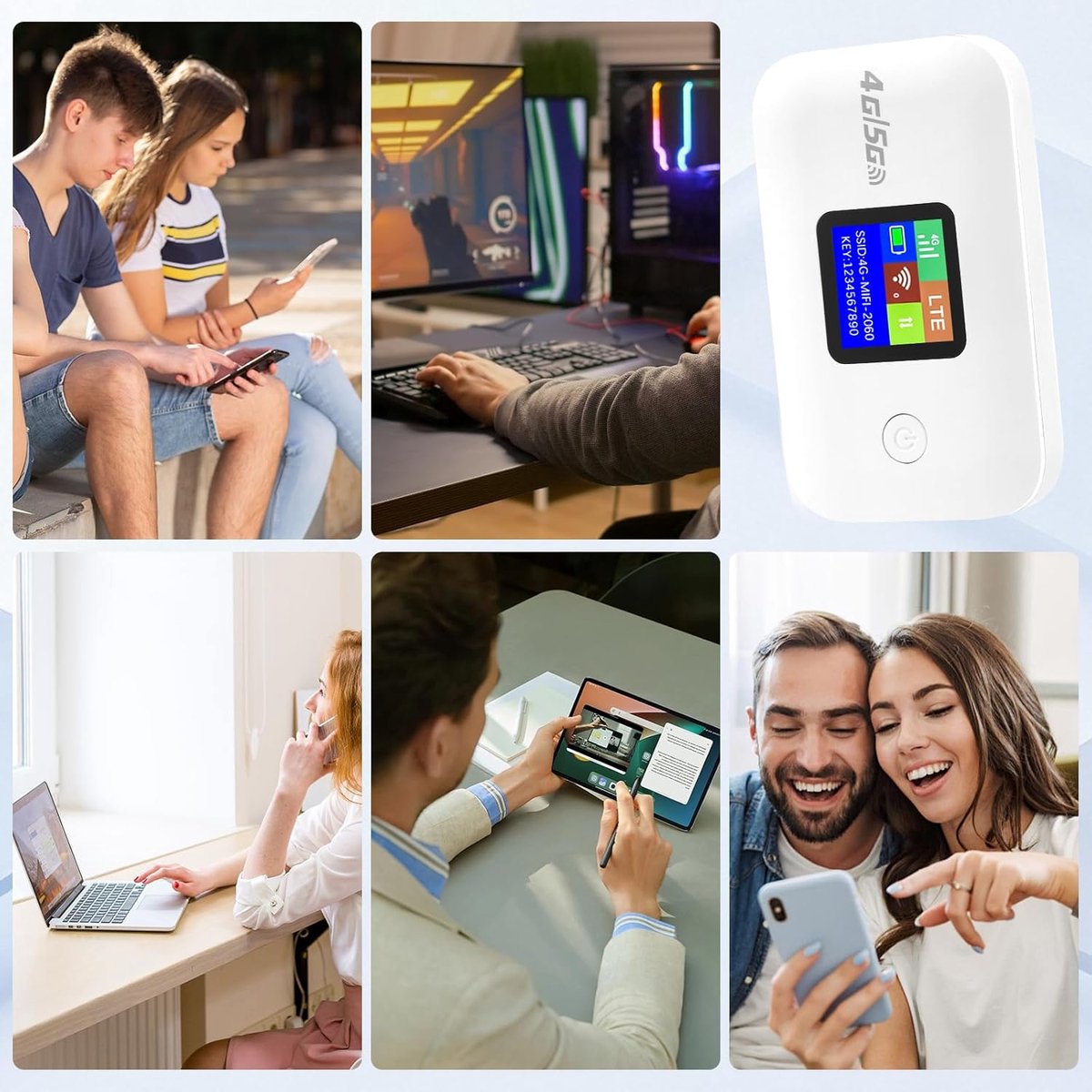 Kivora Draagbare 4G/5G LTE Wifi-Router met Simkaartslot - afbeelding 3