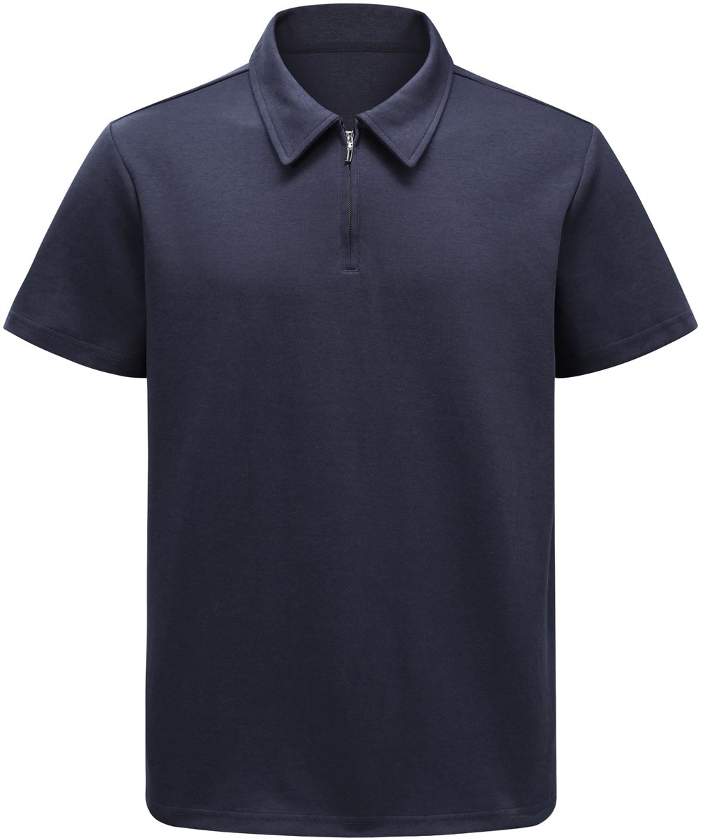ALLTHEMEN Heren Halfritspolo Casual Kort - Ademend Vochtafvoerend - L
