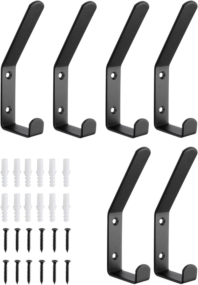 Set of 6 Clothes Hooks, Hangers Made of Sound Absorbing Panels Hooks for Acoustic Panels Robust Wall Hook for Sound - ShopVlot
