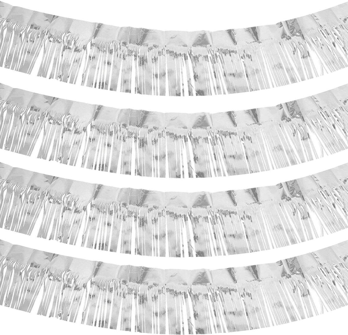 Dailygoods- Kwast 4 Stuks - Decoratie - Feestdecoratie - Creatieve Decoratie - Glanzende Decoratie - Duurzaam Plastic - 30x300 Cm
