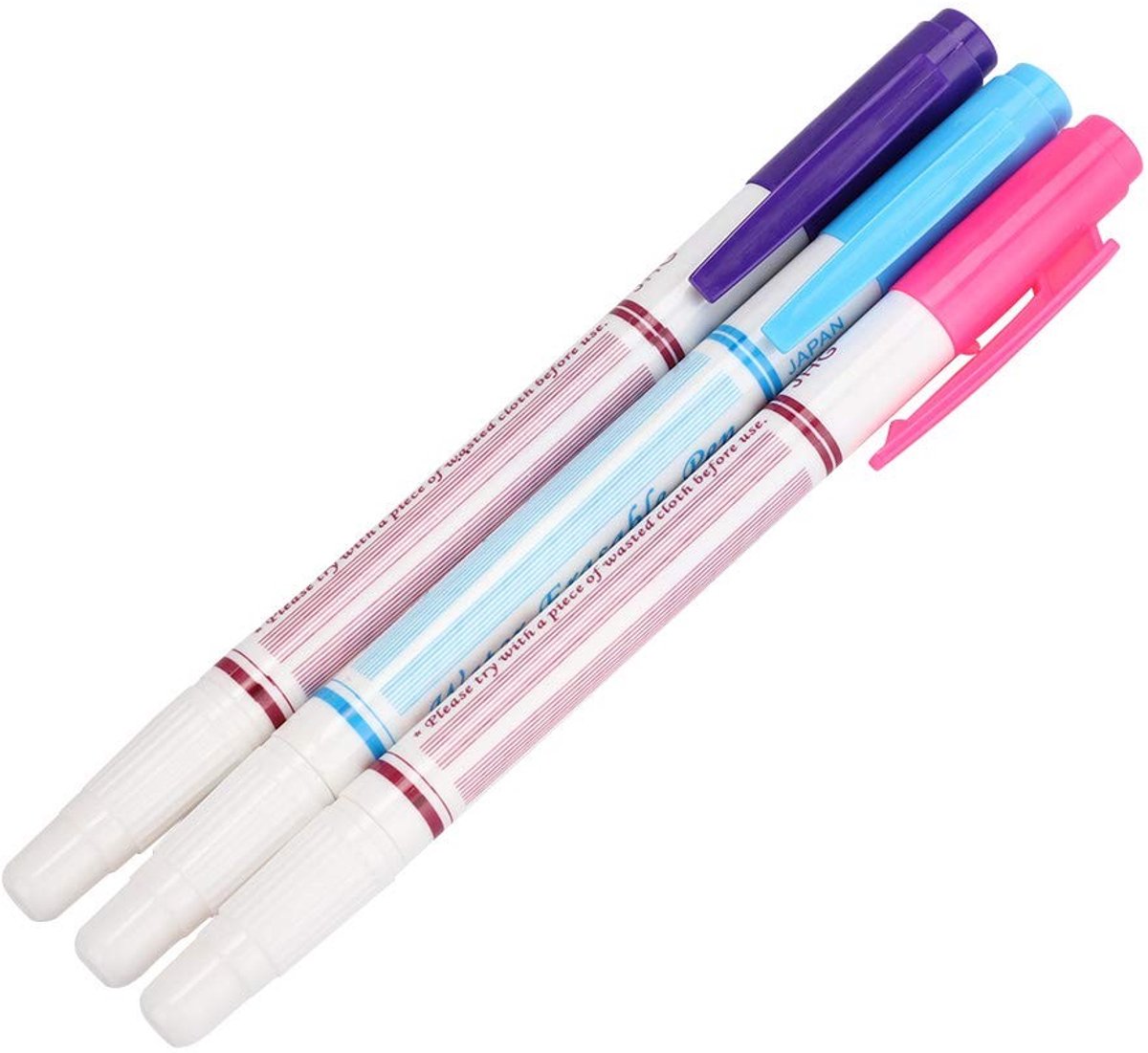 Dailygoods- Textielstift Wateruitwisbaar - 3 Stuks - Geschikt voor Borduurwerken - Nauwkeurige Tekeningen - Verdwijnen met Water - Tijdloze Kunst - Stofpen