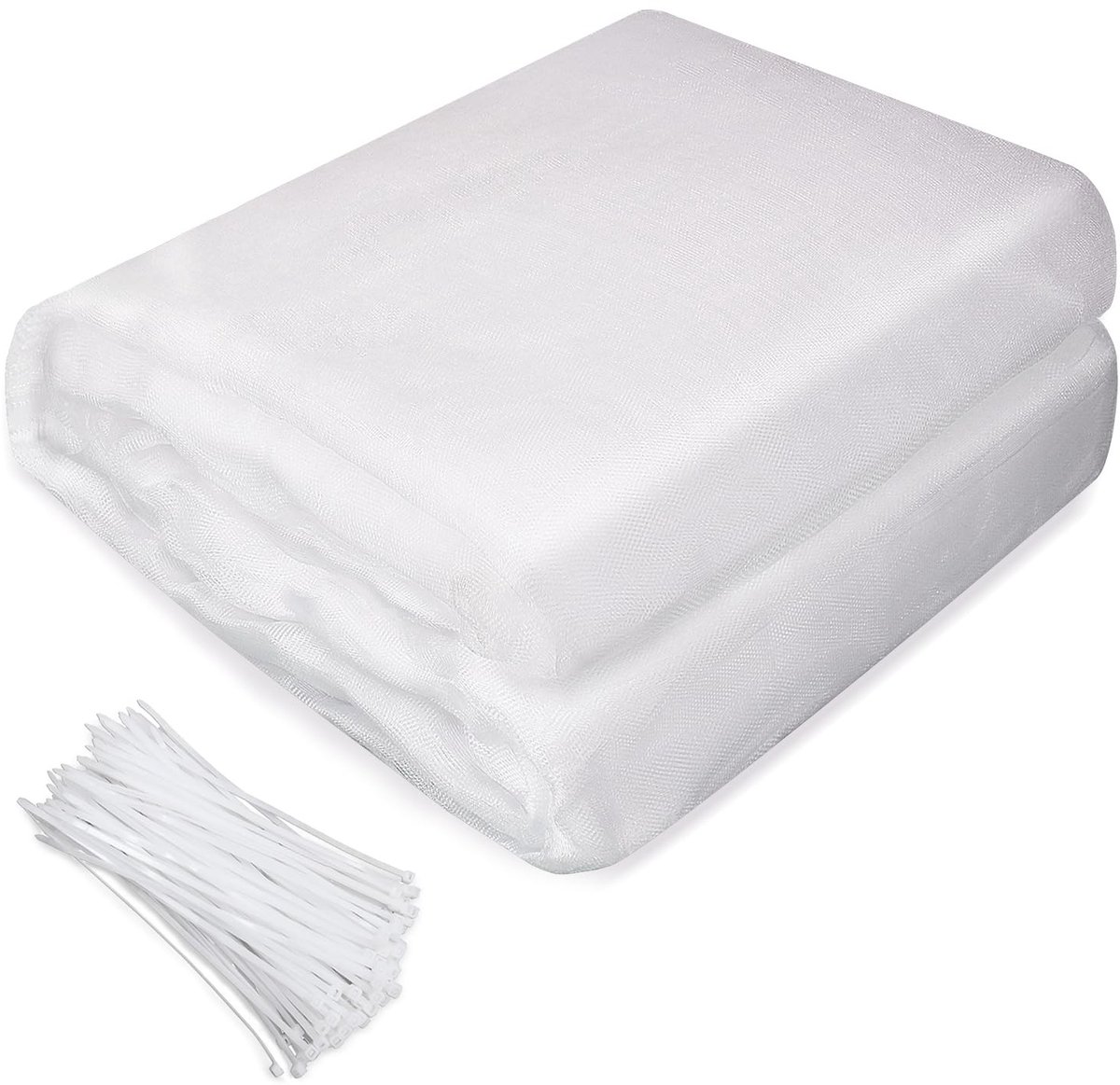 Dailygoods- Tuinnet 2,5 x 6 m - Insectengaas - Vogelnet - Bescherming groenten - PE polyethyleen - 50 Kabelbinders - Beschermnet