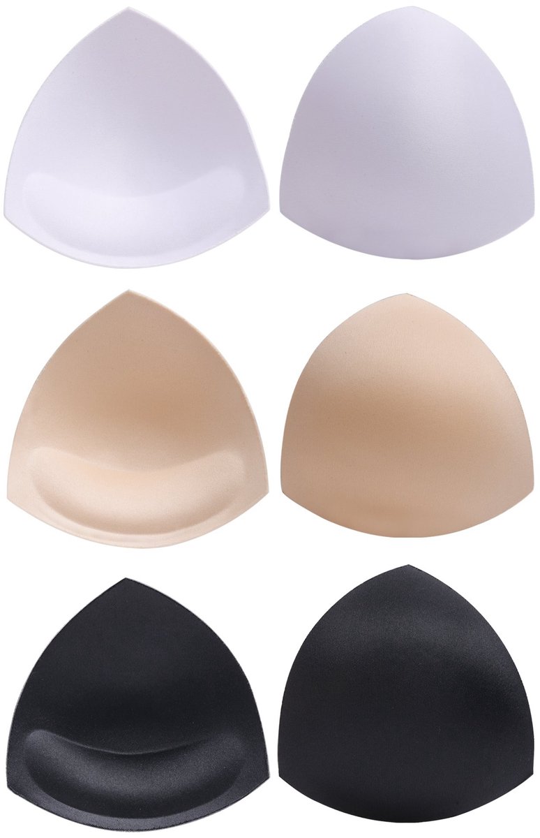 Dailygoods - Goede pads - Bikini Pad - Push-up Pad - Driehoeksvorm - Inzetstukken - Voor dames - 3 paar