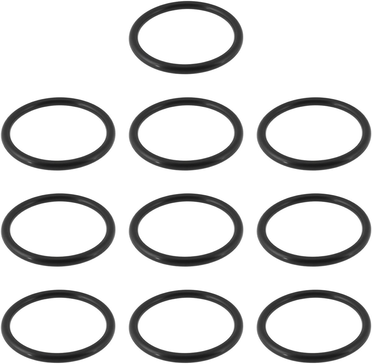 Dailygoods- Afdichtingen 10 stuks - O-ringen rubber - 33x39x3mm - Geschikt voor 40mm wastafelpluggen - Waterdicht - Duurzaam materiaal - O-ring