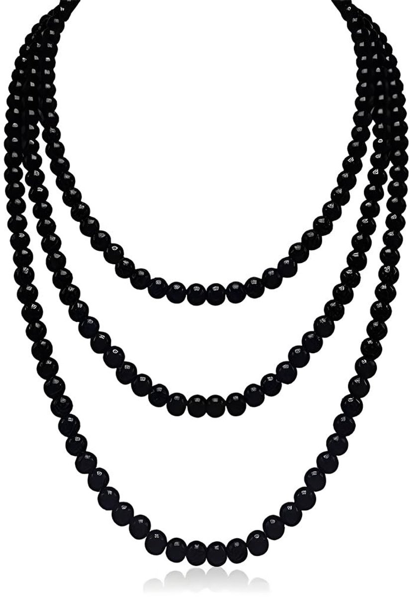 Dailygoods- Halsketting Elegante Kunstparels - Lange Parelketting 150 cm - Vintage Accessoire - Themafeest Jaren 20 - Perfect Cadeau