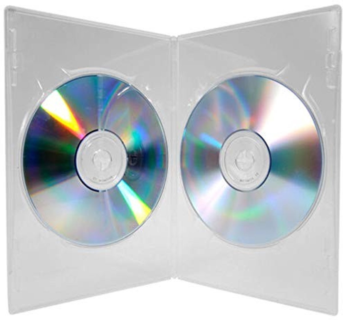 ZEYNOMAX - Dubbele dvd-hoes - Doorzichtige zijkant - Compact formaat - 7mm rug - Geschikt voor dvd's - Ideaal voor archivering en bescherming