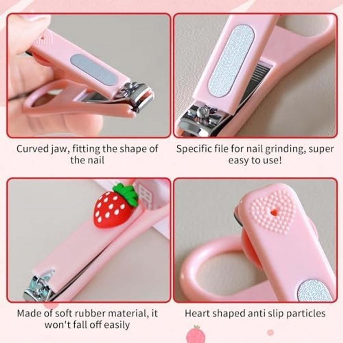 Dailygoods- Nagelknipper Set 4 Stuks - Nagelknipper Baby - Nagelriem Knipper - Nagelknipper Hond - Nagelknipper Elektrisch - Kunststof/Roestvrij Staal - Baby Nagelset thumbnail 4