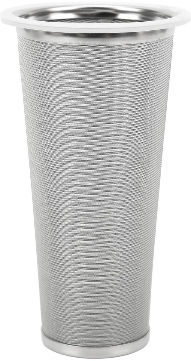Dailygoods- Koffiefilter Herbruikbaar - Roestvrij Staal - Mesh Filter - Koffie/Thee Zetgroep - 8x15cm - Effectieve Lekdichtheid - Koffiezeef