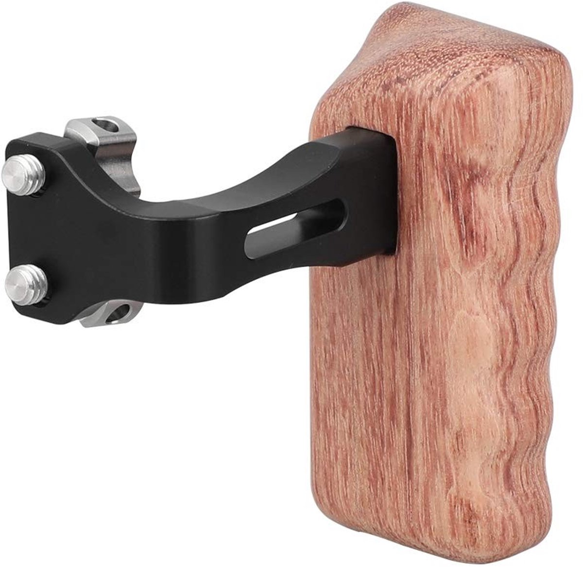 Dailygoods- Handgreep Hout Universeel - Handgreep voor DSLR-camera - Handgreep met Kartelschroef - Beugel voor Cage Rig - Afneembare Verbindingseenheid - Verstelbare Montage