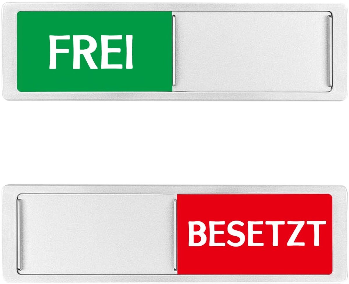 Dailygoods- Schuifbord 1 stuk - Magneetbord - Kleefbord - Toilet-wachtkamerdecoratie - Acryl/ABS - Stevig en duurzaam - Deurbord