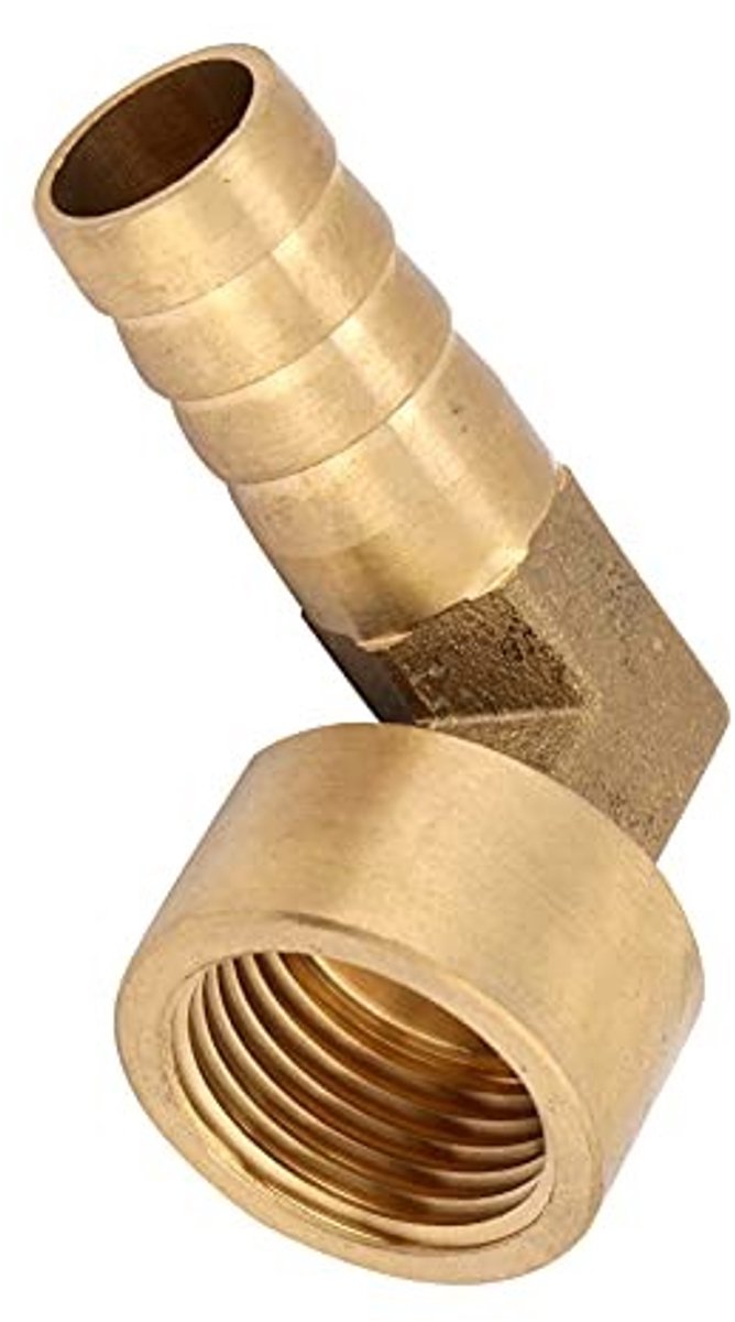 Dailygoods - 90 graden elleboog koppeling - Messing weerhaak - Geschikt voor slangverbindingen - G1/2 - Adapterfitting - Hoogwaardige kwaliteit