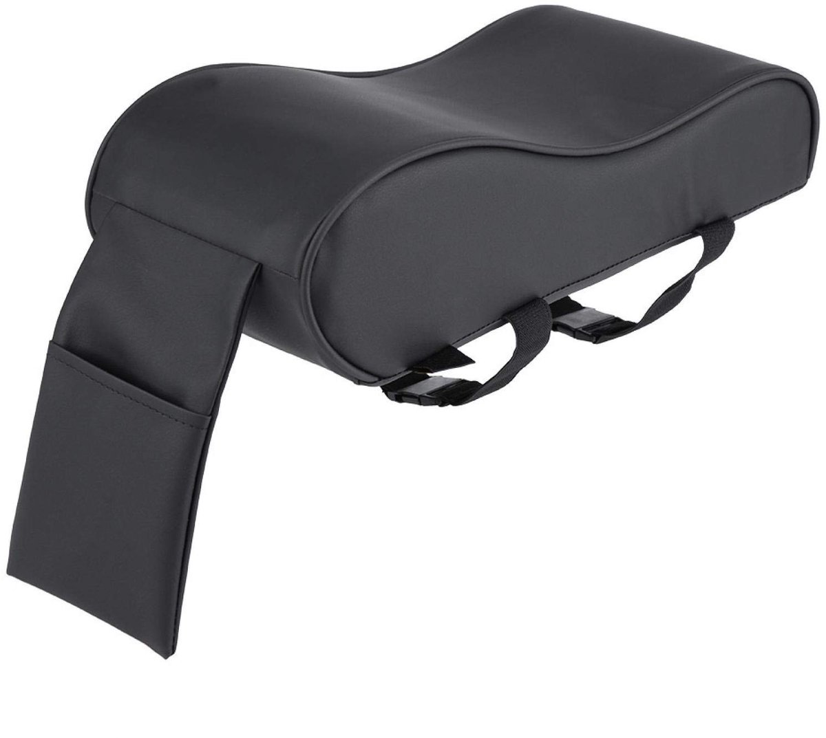 Dailygoods- Armsteunkussen Geheugenschuim - Universeel - Auto-armsteun - Zak voor mobiele telefoon - Verstelbare riem - Hoogwaardige gesp - Armleuningkussen