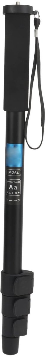 Dailygoods - Camera Monopod - Digitale Camera - Handheld Uitschuifbaar 150 Cm - Aluminium - Voor Actiecamera - Gehumaniseerd Ontwerp - Compact en Lich...