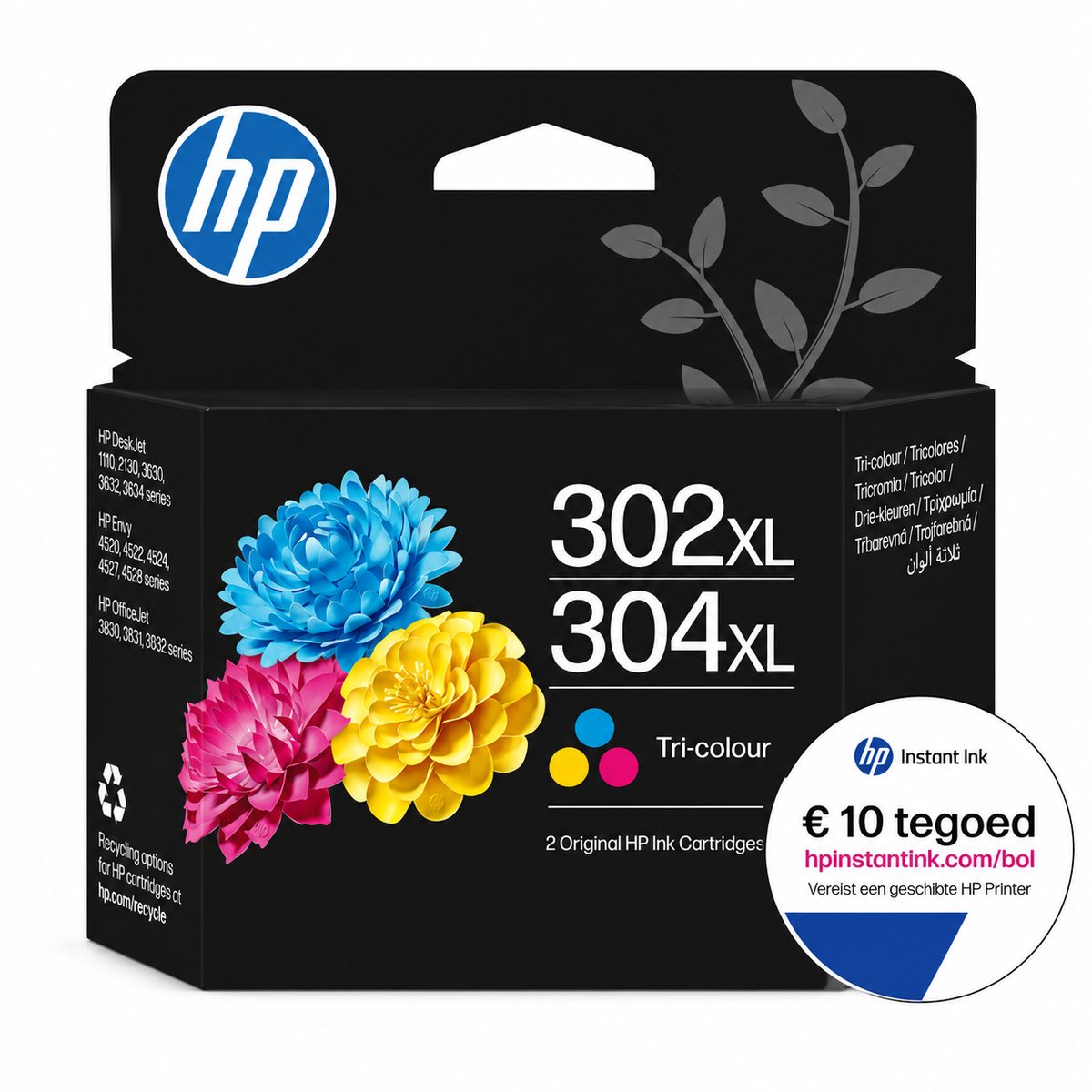 HP 302XL - Inktcartridge kleur + Instant Ink tegoed