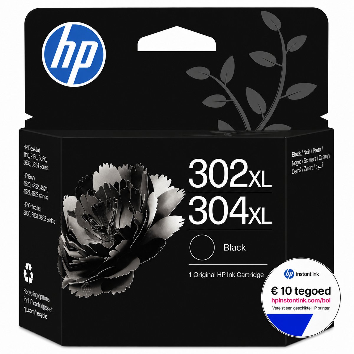 HP 302/304XL - Inktcartridge - Origineel - Zwart + Instant Ink tegoed