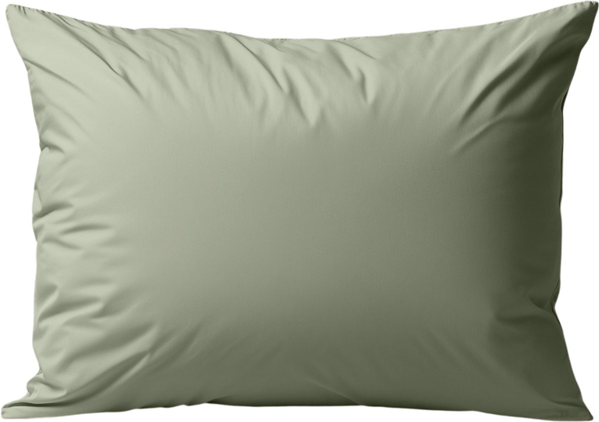 Zelesta Deluxe Percale Katoen Kussensloop Set Van 2 - Olijfgroen 80x80cm
