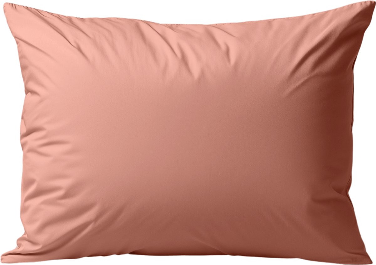 Zelesta Deluxe Percale Katoen Kussensloop Set Van 2 - Zalm 80x80cm