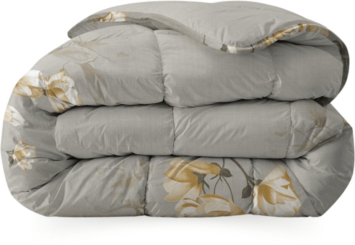 Zelesta Everyday Design White Blossom 140x200cm - Dekbed zonder overtrek - 30 dagen proefslapen - Wasbaar hoesloos dekbed - Bedrukt dekbed - All year zomerdekbed & winterdekbed
