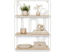 Home & Styling Wandplank / wandrekje Decohome - naturel/wit 