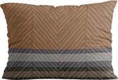 Zelesta Royalbed Kussensloop Set van 2 - Brown Stripes - Kussenslopen - 60x70cm