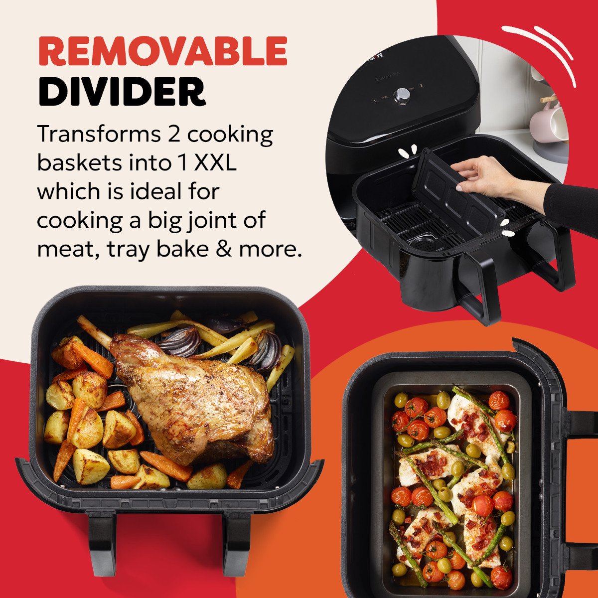 Instant Pot Vortex Versazone 8-in-1 Airfryer 8.5L - 1700W - Airfryen, bakken, roosteren, grillen, opwarmen, dehydrateren met slimme Sync Cook & Sync Finish thumbnail 5