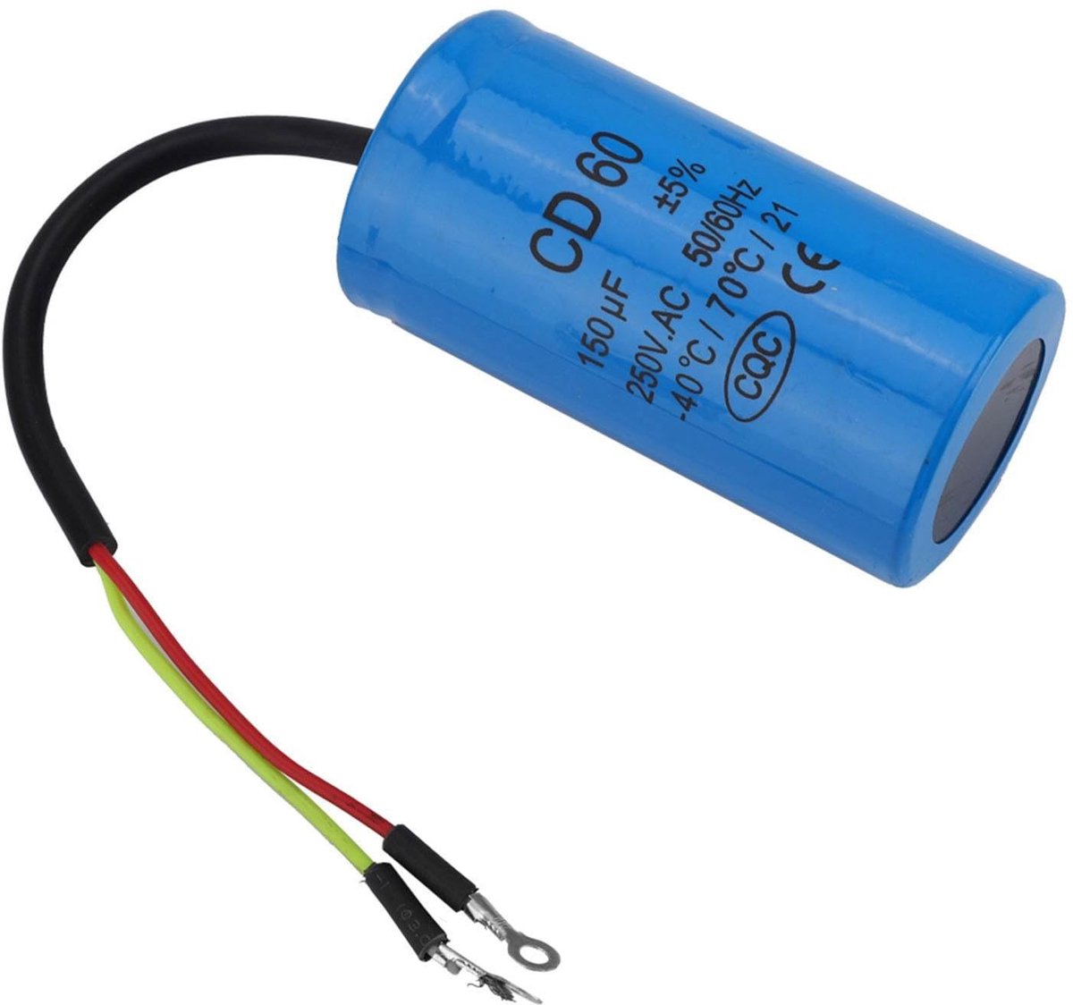 Dailygoods- Condensator 250V AC 150uF - Aanloopcondensator - Hittebestendig - Schokbestendig - Lage lekkage - Duurzaam polypropyleen - Motorcondensator
